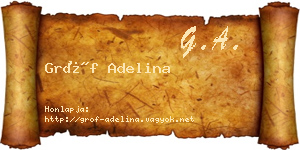 Gróf Adelina névjegykártya